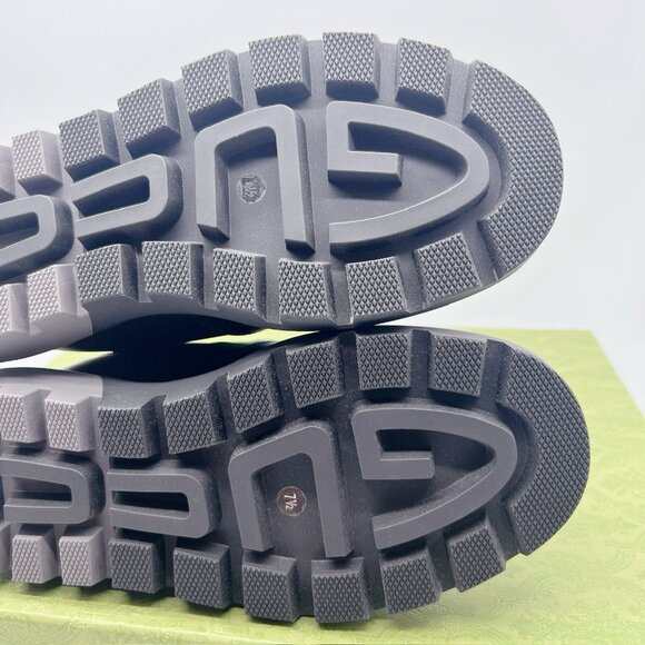 Gucci Chelsea Leather Interlocking GG Ankle Boots Black Men’s UK 7.5 US 8 - Picture 12 of 14